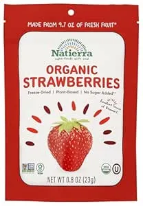 NATIERRA: Organic Freeze Dried Strawberries, 0.8 oz