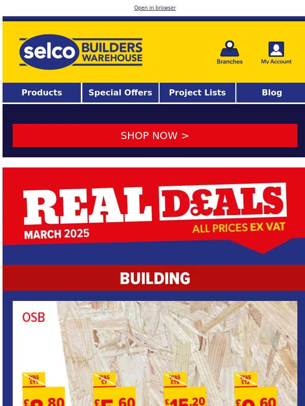 Selco - March Building Real Deals!