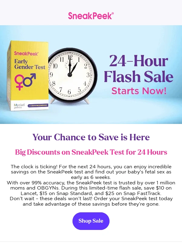 Sneak Peek - Don’t Miss Out: 24-Hour Flash Sale