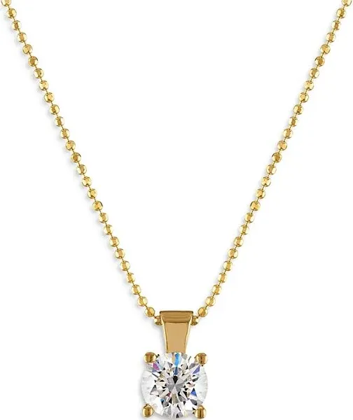 Bloomingdale's Fine Collection Women's Diamond Solitaire 18k Yellow Gold Pendant Necklace