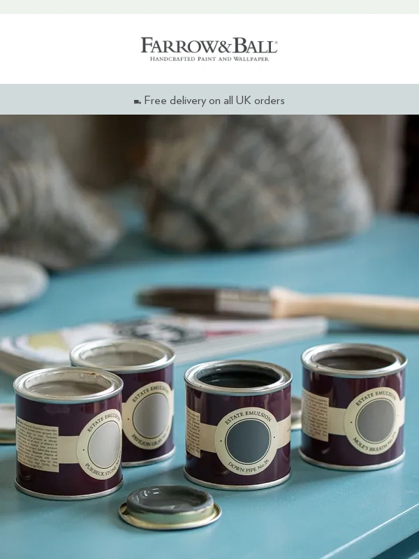 Farrow And Ball - Final day for a free sample pot
