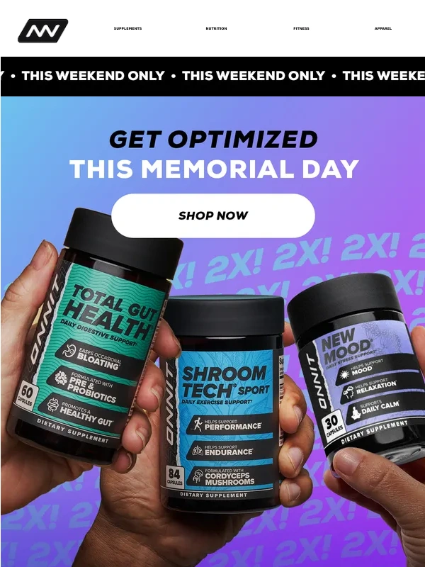 Onnit - Your Exclusive Memorial Day Bonus
