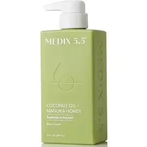 Medix 5.5 Coconut Body Lotion + Manuka Honey Cream, Coconut Oil Lotion For Women & Men, Natural Coconut Cream Moisturizer Body Butter Skin Care Balm For Stretch Marks, Cellulite, 15 Fl Oz