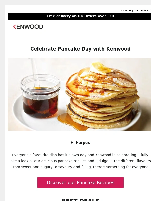 Kenwood - Pancake Day is finally here!