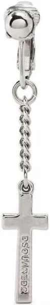 Dsquared2 cross pendant clip-on earring men