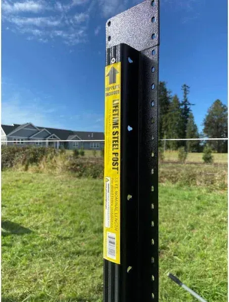 8' Lifetime Steel Post - Black