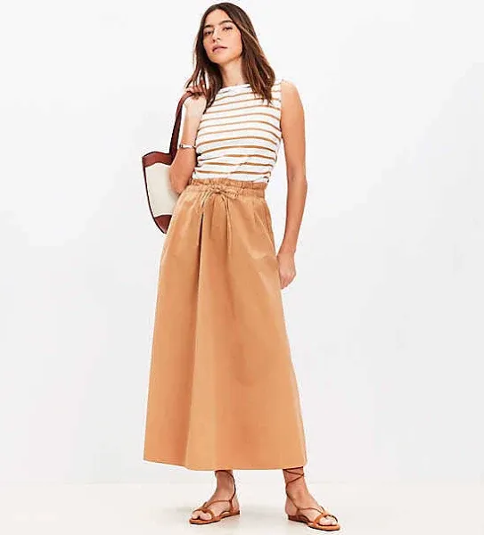Loft Women's Paperbag Maxi Pocket Skirt