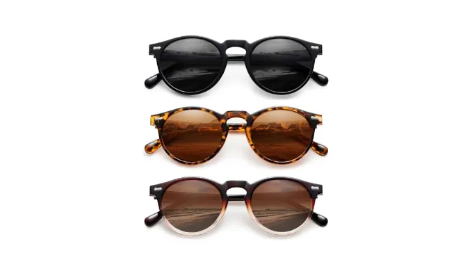 YMRFW Retro Small Round Polarized Sunglasses for Women Vintage Style Circle Sun Glasses UV Protection