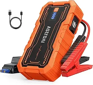 AstroAI - S8 Pro Car Battery Jump Starter, 3000A Peak, for Up to 9.0L Gas & 7.0L Diesel Engines, Orange