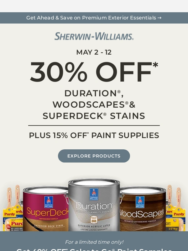 Sherwin-Williams - *** 5/2-5/12 *** Upgrading your space is easy with Sherwin-Williams