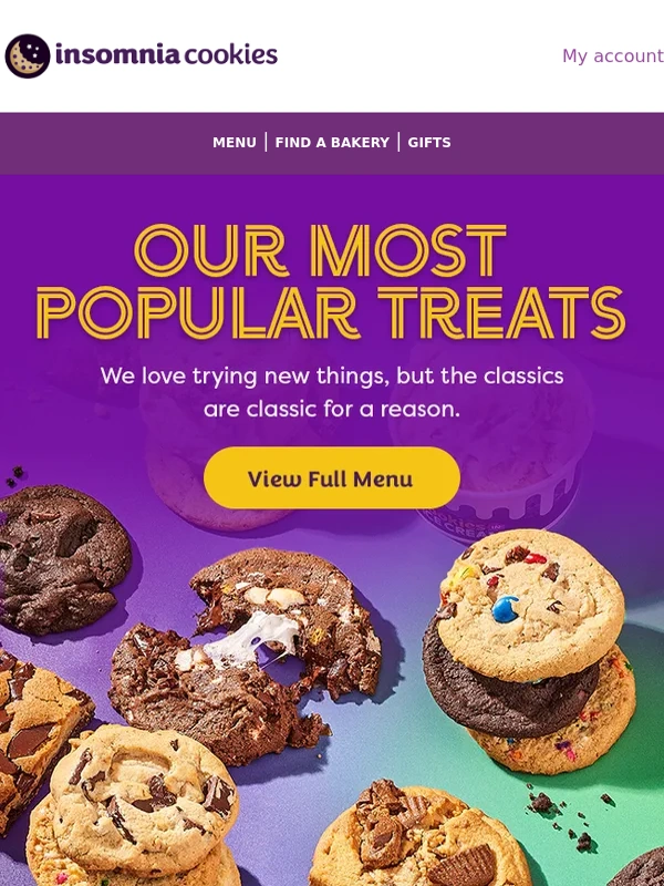 Insomnia Cookies - Have you tasted our most popular treats? ➡️