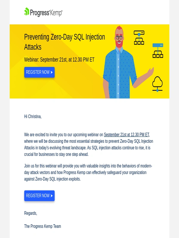 telerik - Join Our Webinar and Learn How to Prevent Zero-Day SQL Injection Attacks