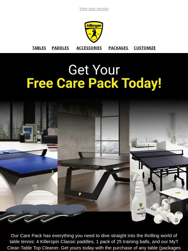 Killerspin - Everything You Need To Get Started,Shipped Straight To Your Door…
