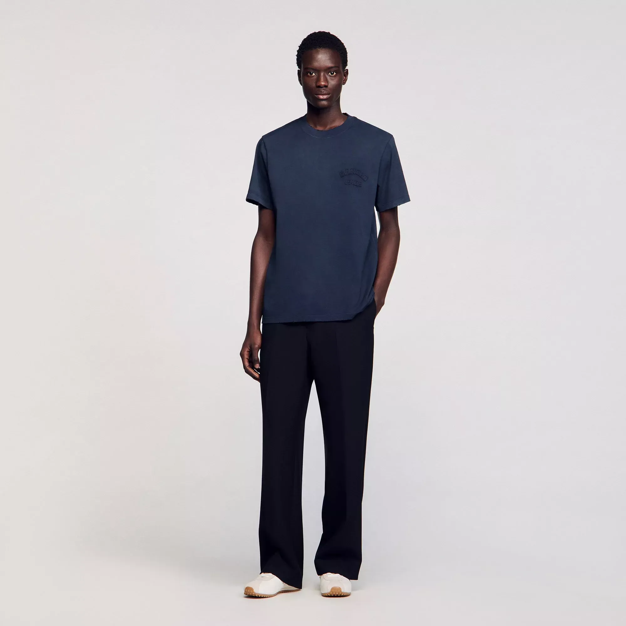 Sandro Worn-effect T-shirt - male - shirts &amp; Polos