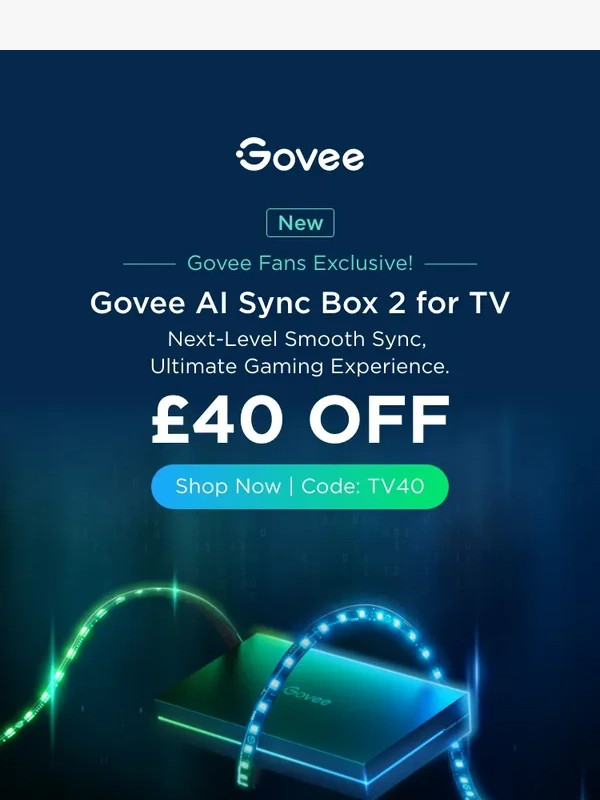 Govee - Venture in the Game with Govee AI Sync Box 2 for TV