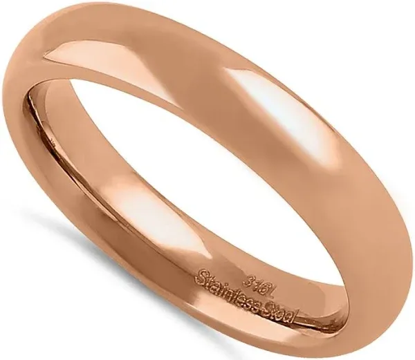 Stainless Steel High Polish Band Ring