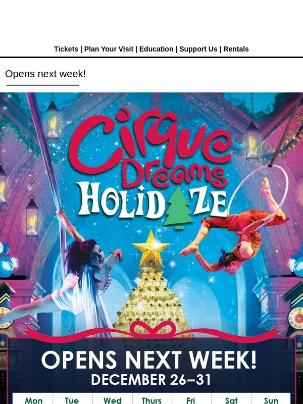 Kimmel Center - Cirque Dreams Holidaze opens next week
