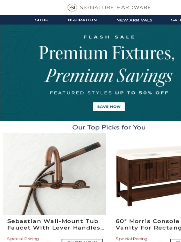 Signature Hardware - Price cuts on premium pieces ✂️?️