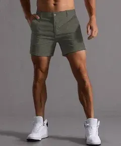 Men's Shorts Chino Shorts Bermuda shorts Work Shorts Pocket Plain Comfort Breathable Short Daily Stylish Casual Black White Micro-elastic 2025 - $22.9