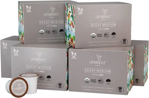 Lifeboost Coffee Decaf Roast Pod