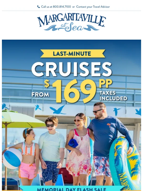 Margaritaville At Sea - Last-Minute Hot Dates + Memorial Day Flash Sale = Major Savings!