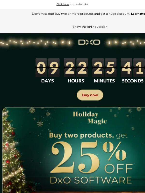 DxO PhotoLab - ? Just a few days left! Save 25% on DxO software ?