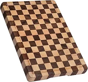 Acacia Wood Cutting Board w/Grooves