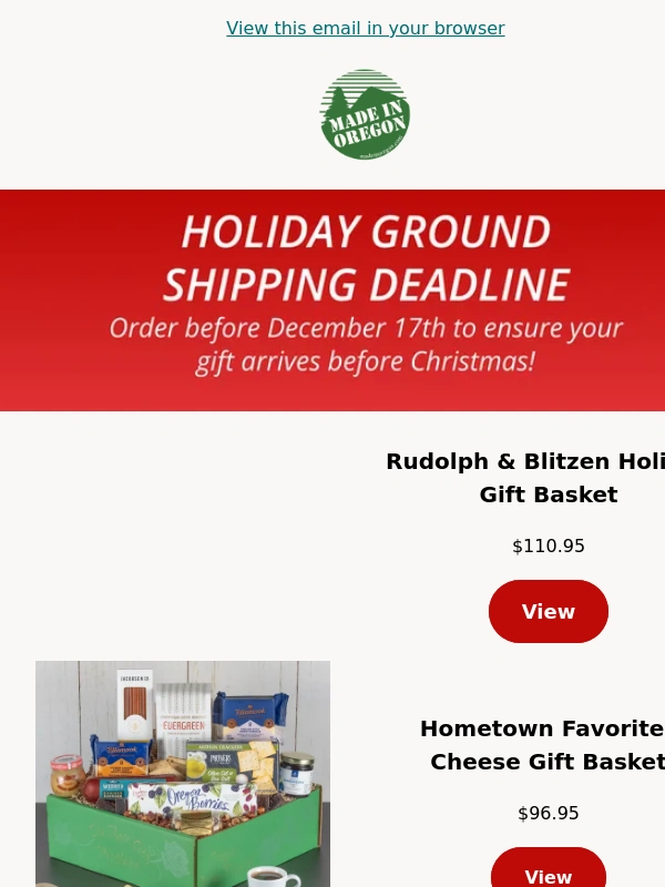 Made In Oregon - Ends Soon! FREE SHIPPING OVER $100