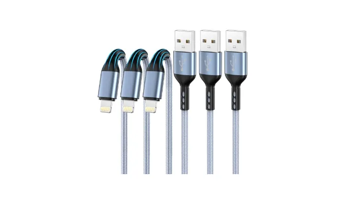iPhone Charger 3pack 10FT Apple MFi Certified Nylon Braided Lightning Cable Fast Charging Long USB Charging Cable High Speed Transfer Cord for iPhone 14 13/12/11 Pro Max/XS MAX/XR/XS/X/8/7/Plus/6S