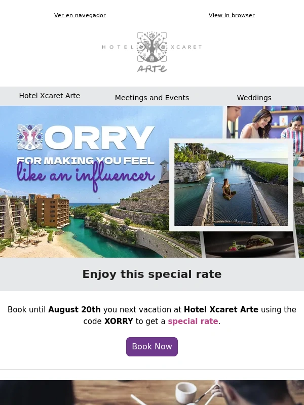 Hotel Xcaret Mexico - XORRY for making you feel like an influencer