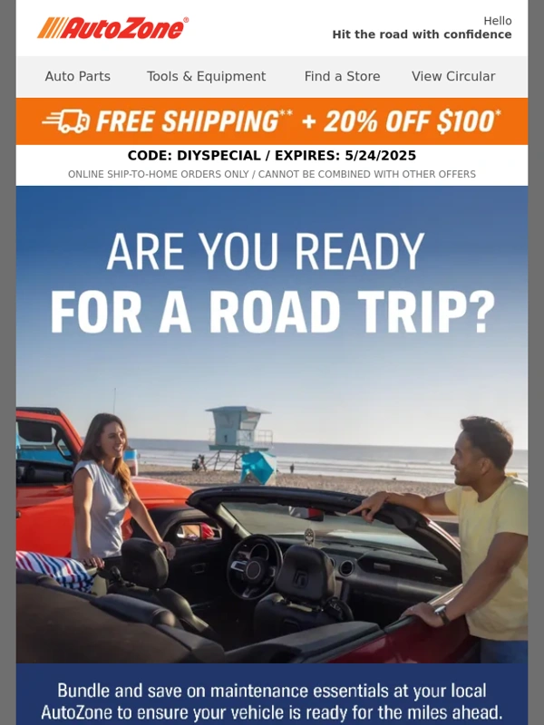 AutoZone - Save on road trip prep