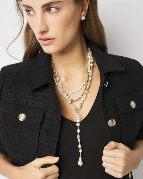 White House Black Market Convertible Y Necklace