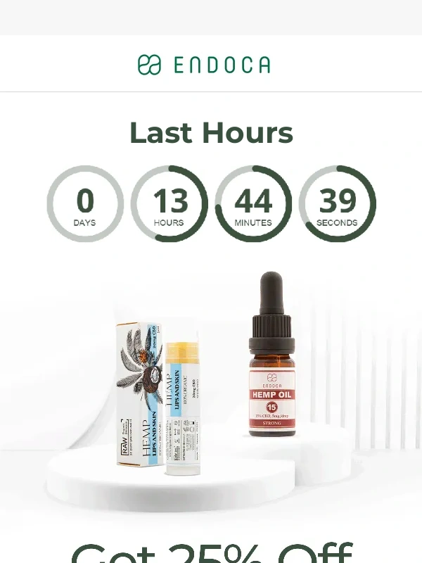 Endoca - ? Final Countdown for 25% off