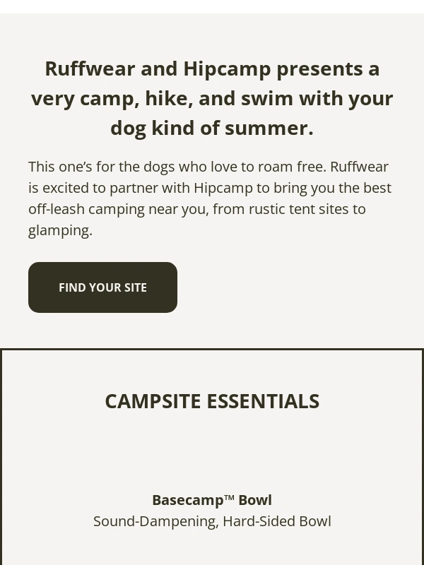 Ruffwear - The best off-leash Hipcamps
