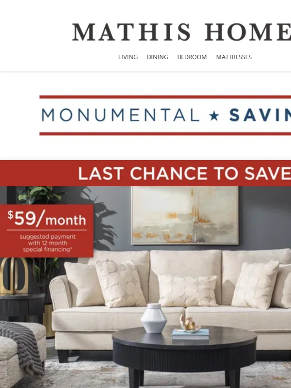 Mathis Brothers - Don’t Miss Out ⏰ Last Chance for Monumental Savings