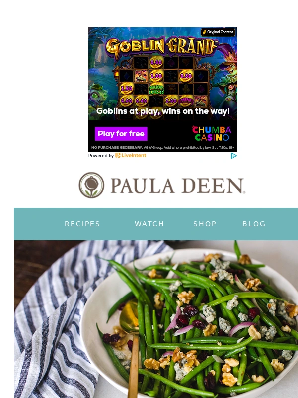 Paula Deen - ? Proof that Christmas Dinner Doesn't Have to be Difficult
