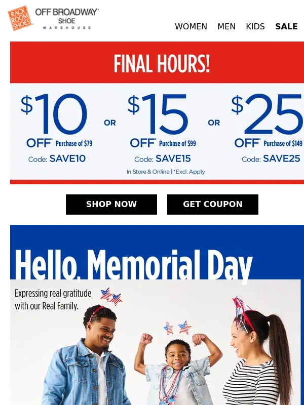 Off Broadway Shoes - Up to $25 OFF Ends Soon
