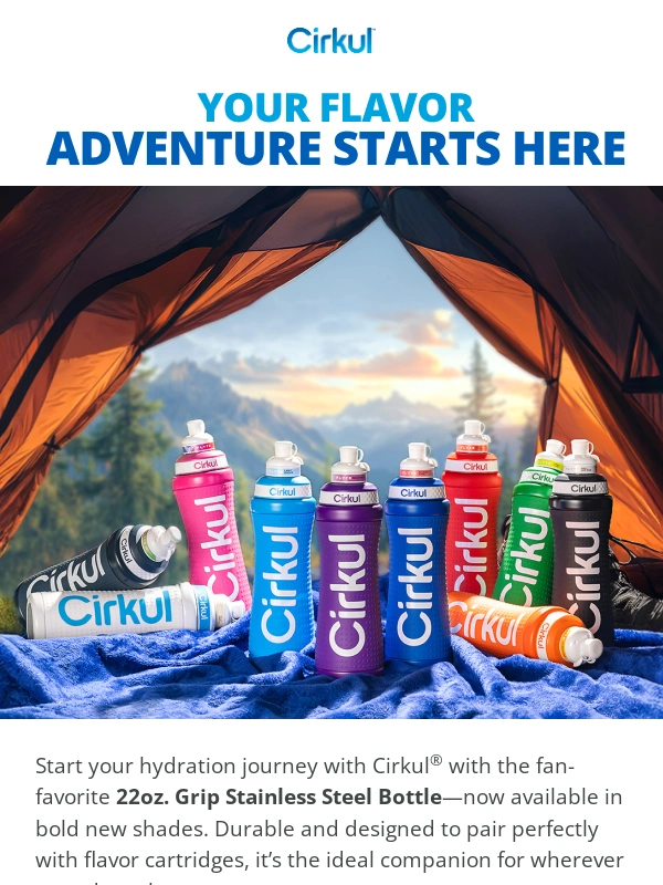 Cirkul - Snag NEW Grip Stainless Steel Bottles