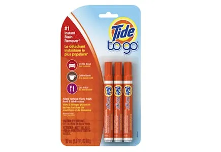 Tide-To-Go Instant Stain Removing Pen, 3 ct