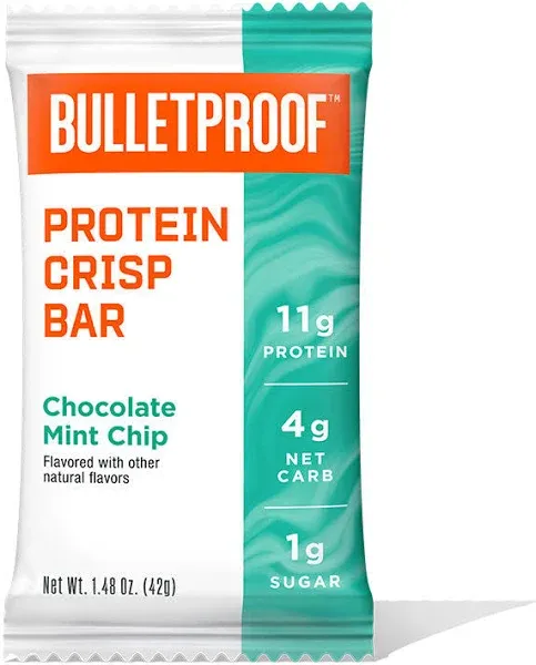 Bulletproof Chocolate Mint Chip Protein Crisp Bar
