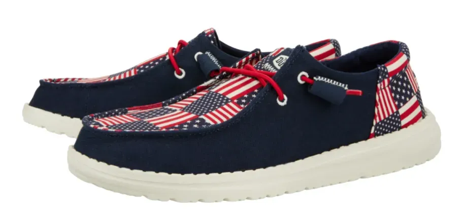 HEYDUDE Wendy Funk Americana Shoes Flags/Navy