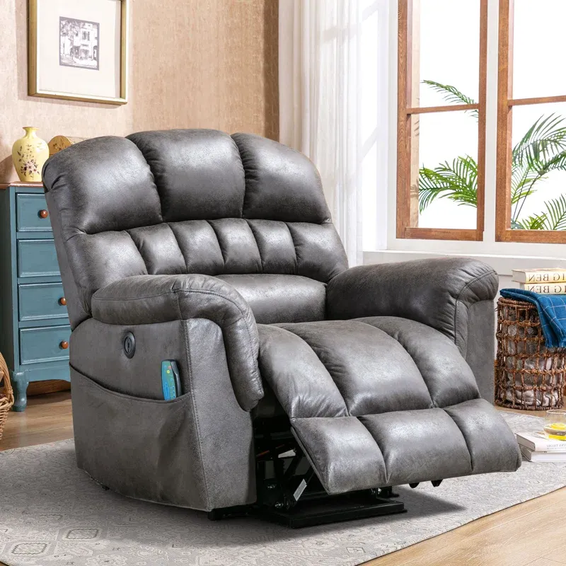 42" Latitude Run Wide XL Microfiber Power Assist Recliner w/ Heat & Massage (Various Colors) $370 + Free Shipping