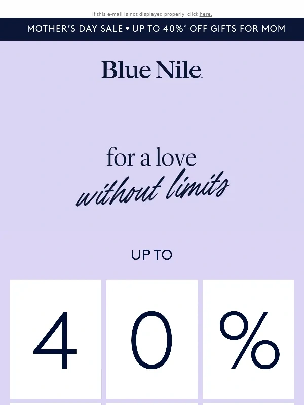 Blue Nile - Our Mother’s Day Sale Begins Now