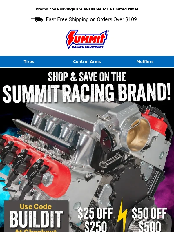 Summit Racing - Upgrade & Save: Get Up To $50 Off Your Purchase!