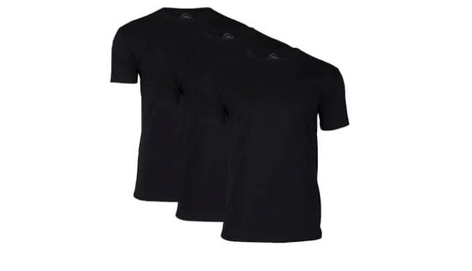 True Classic Mens T-Shirts – Short Sleeve Crew Neck Plain Novelty T Shirt for Men, Pack of 3, Black, XL