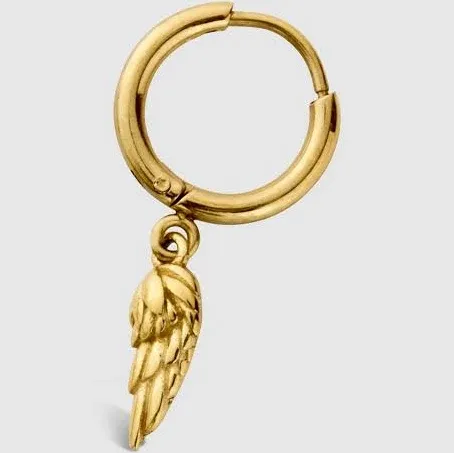 CRAFTD Men's Feather Hoop Earring