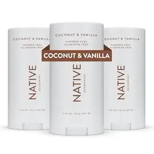Native Deodorant Contains Naturally Derived Ingredients, 72 Hour Odor Control | Deodorant for Women and Men, Aluminum Free with Baking Soda, Coconut Oil and Shea Butter | Coconut & Vanilla, 3-Pack
