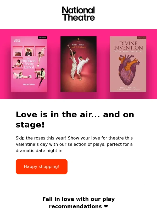 National Theatre - Share our love for theatre this Valentine's day ❤️