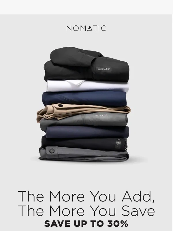 Nomatic - Add More,Save More – Up To 30% Off! ??
