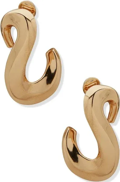 Anne Klein Twisted Puffy Clip-On Earrings